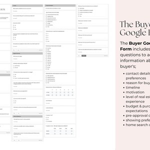 Buyer and Seller Intake Questionnaire, Real Estate Google Form Plus Canva Template, Agent Marketing Client Onboarding image 4