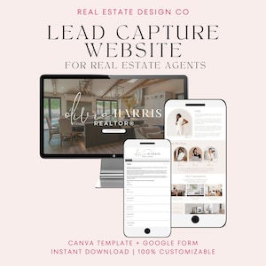Makler-Lead-Capture-Website, Canva-Website-Vorlage, Google Forms-Aufnahme, Käufer- und Verkäuferaufnahme, Bleiaufnahme, Verkauf von Häusern