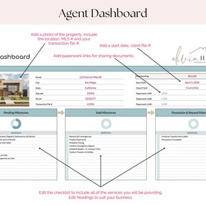 Real Estate Transaction Coordinator Client Dashboard | Sharable Google Sheets Template for Agent & TC Communication image 3