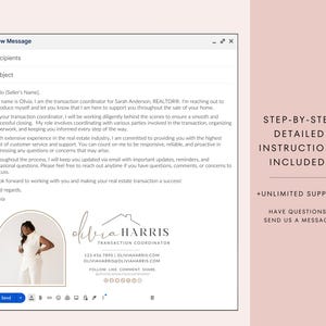 Podpis e-mail koordynatora transakcji w nieruchomościach, profesjonalny podpis w Gmailu, szablon Canva, TC Marketing zdjęcie 6