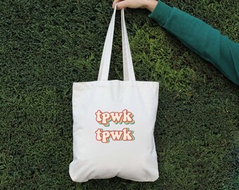 70s style harry flower kindness tpwk tote bag