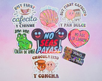 But first Cafecito sticker, Mexican sticker, Spanish sticker, Calcomania, Pegatina en español, Hispanic stickers, holographic stickers