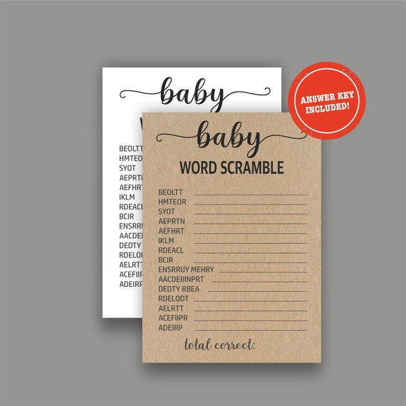 Baby Shower Trivia Game Printable, Baby Shower Trivia Quiz, Rustic Baby  Shower Game, Instant Download, Kraft Paper Baby Shower Game