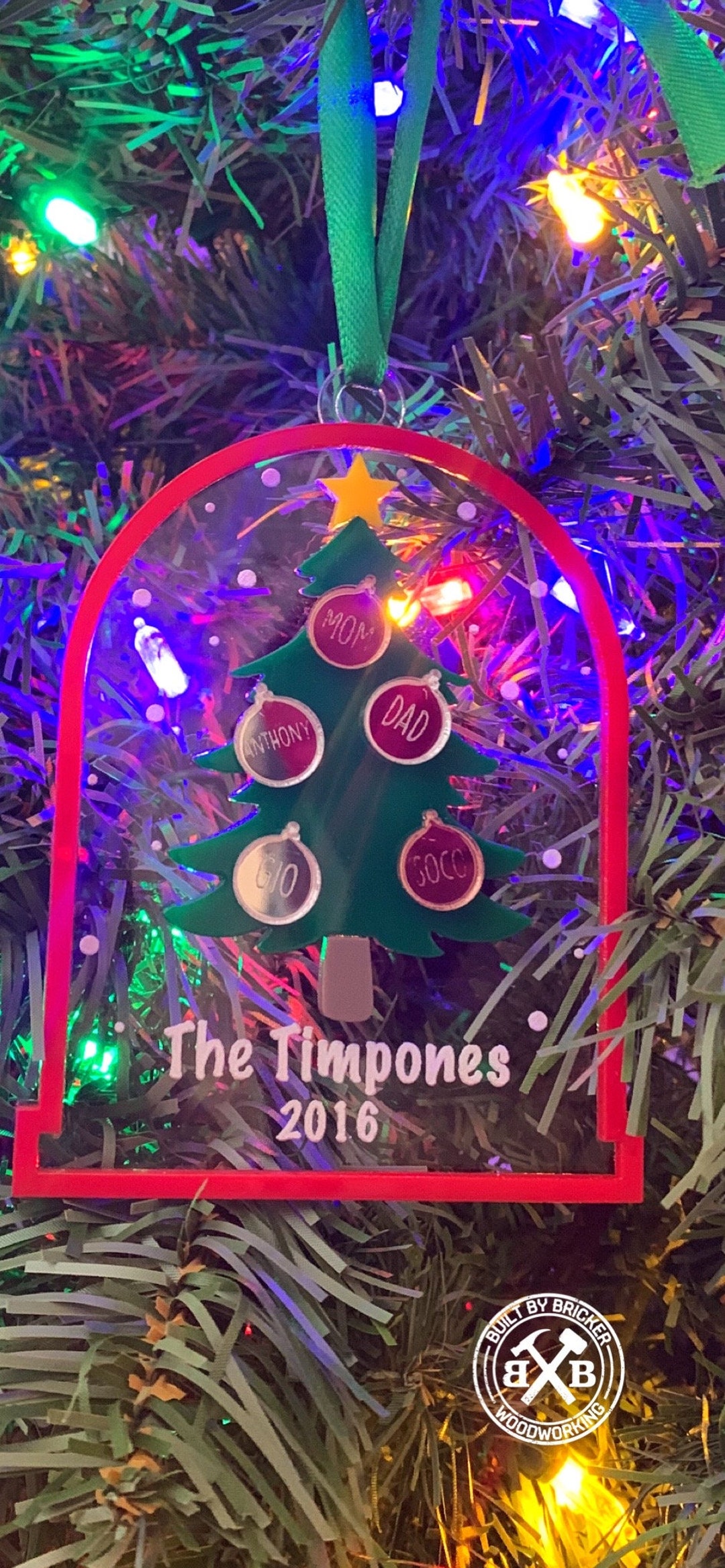 Christmas Tree Family Ornament / Custom Family Christmas Etsy