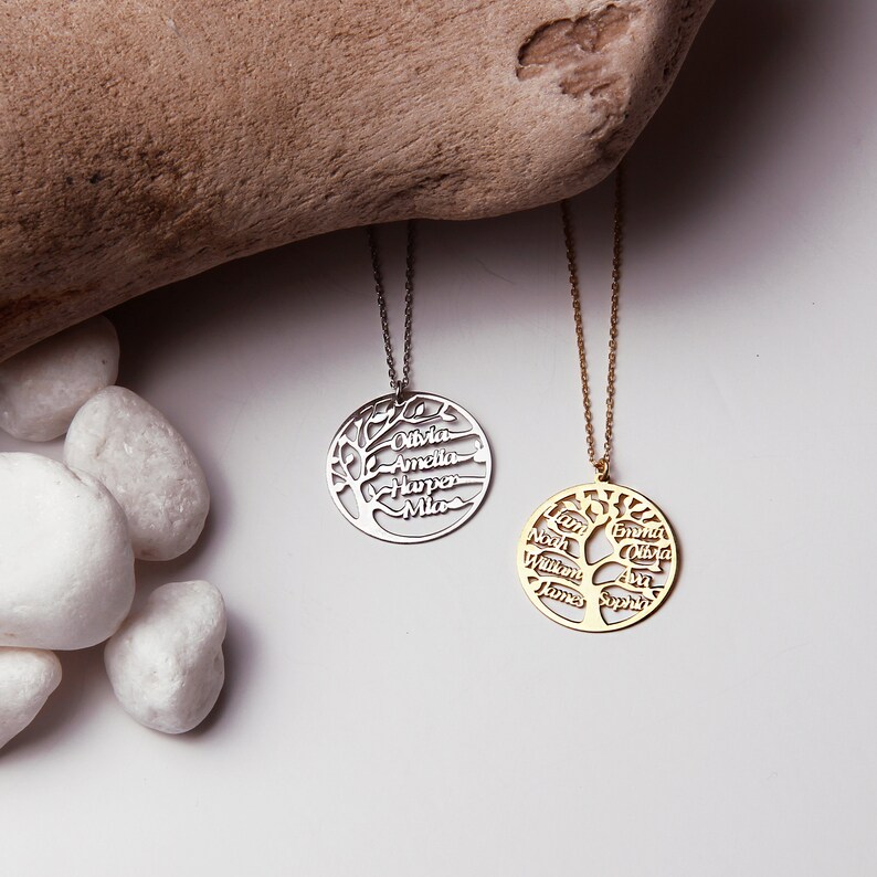 Personalized Family Tree Necklace ,custom Family Necklace ,family Gift ...