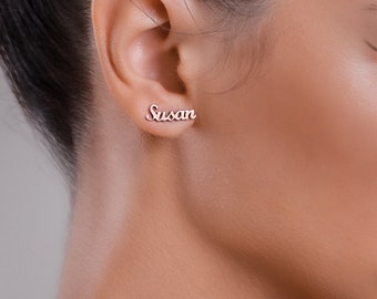 Personalized Name Earrings, Name Earrings, custom name earrings, Handmade Earrings, name earrings gold, hoop name earrings, Gift for Her