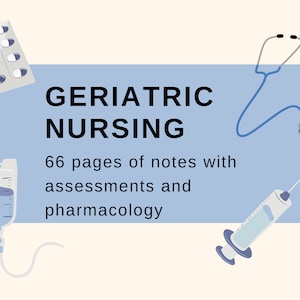 Studiehandledning/anteckningar för geriatrisk omvårdnad