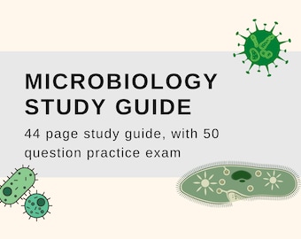 ¡Guía de estudio de microbiología con examen de práctica!