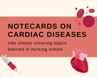 Tarjetas de notas sobre enfermedades cardíacas