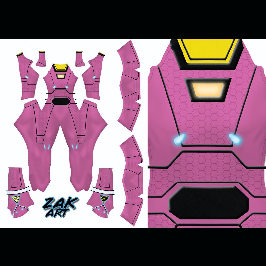 Power Rangers Turbo Pink Digital Pattern - Etsy