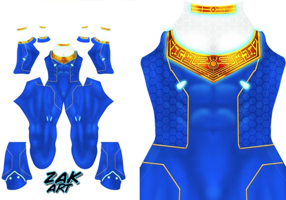 Power Rangers Zeo Blue Neo Pattern | Etsy