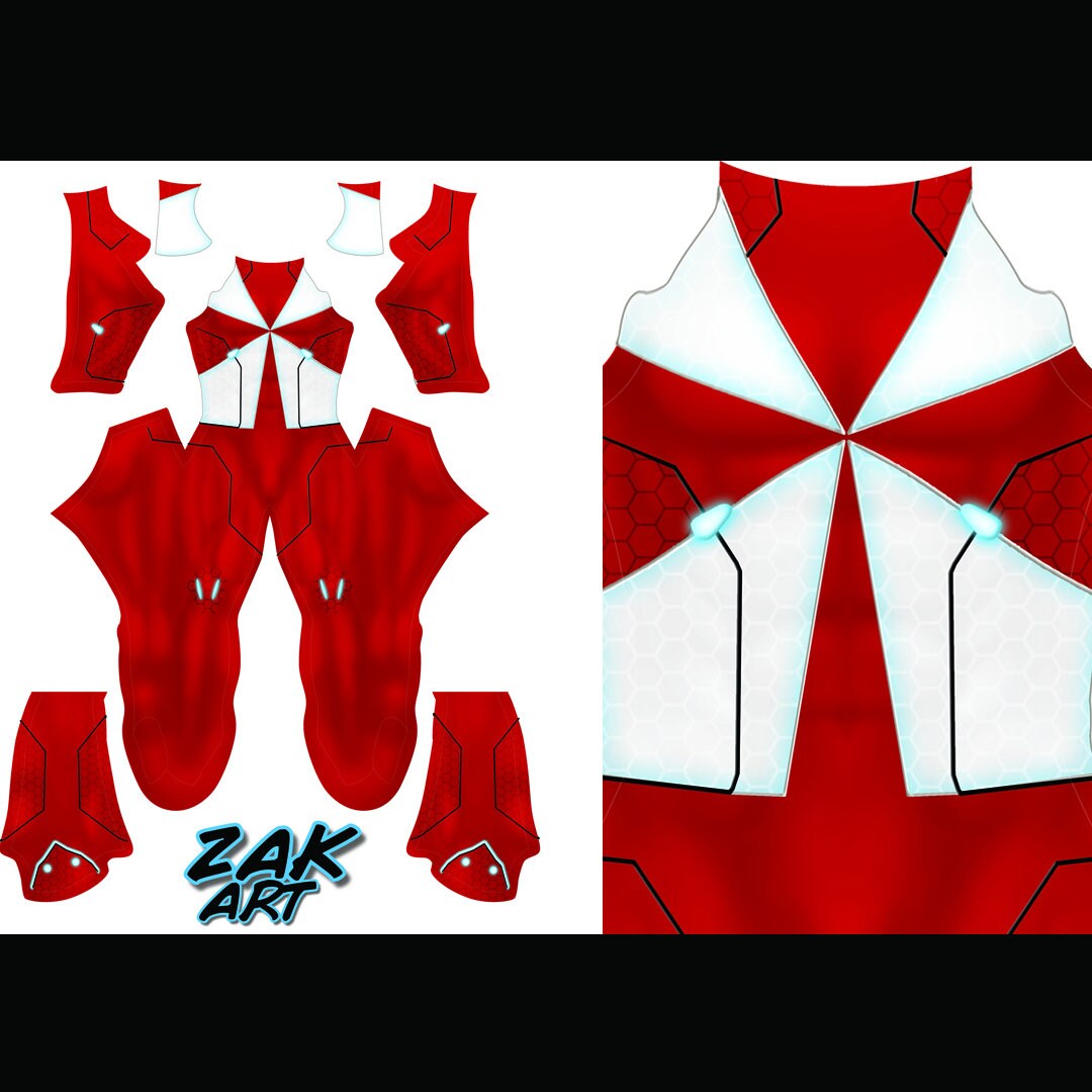 Light Speed Rescue Red Power Ranger Pattern Etsy
