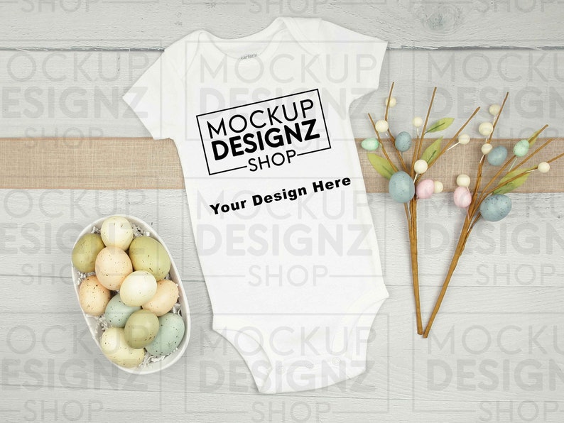 Easter Onesie Mockup baby onesie mockup baby mockup Infant onesie mockup baby bodysuit mockup flat lay mockup| white onesie mockup