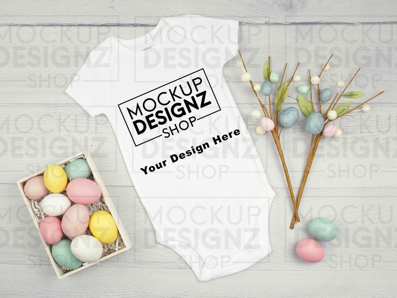 Easter Onesie Mockup baby onesie mockup baby mockup Infant onesie mockup baby bodysuit mockup flat lay mockup| white onesie mockup