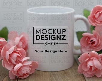 Mug Mockup | Blank Mockup | Mockups | Coffee mug mockup | blank mug | Farmhouse Theme | white cup | 11 oz mug | floral mug mockup | download