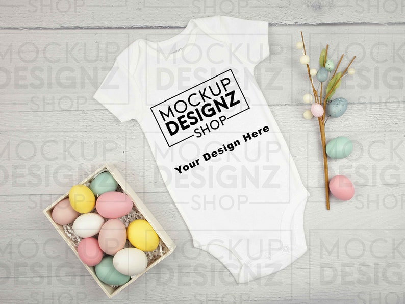 Easter Onesie Mockup baby onesie mockup baby mockup Infant onesie mockup baby bodysuit mockup flat lay mockup| white onesie mockup