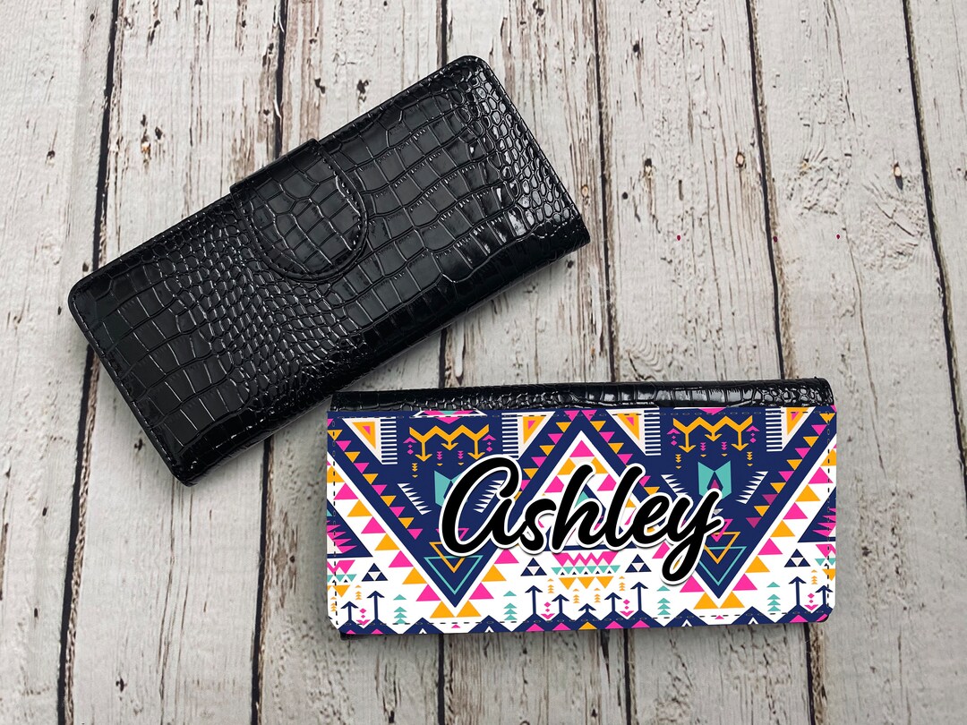 Custom Women Wallet Tribal Colors. Personalized Wallet. Gift Wallet