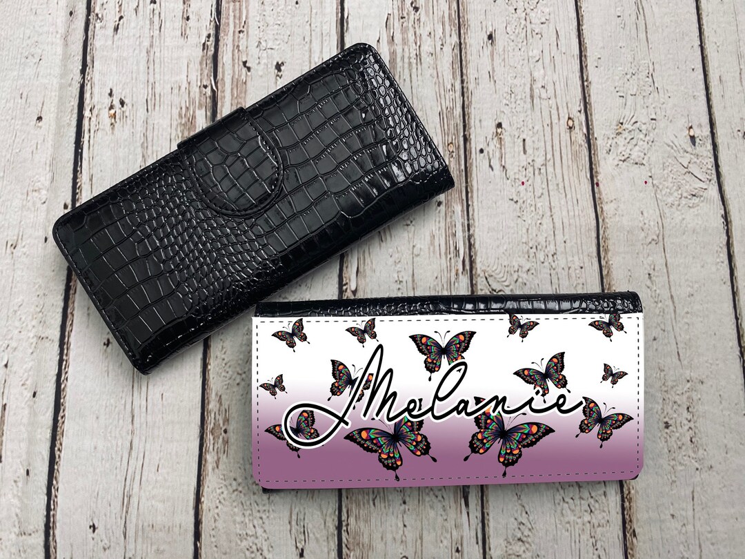 Custom Women Wallet Butterflies. Personalized Wallet. Gift Wallet