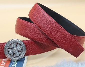 Multicolor Genuine Leather LV men's belts