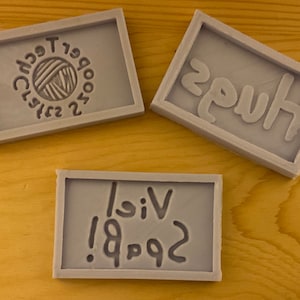 Logos or Personalized Written Messages in Food Safe Silicone Molds. Create Your Own Mold for a Special &quot;Signature Bake,&quot; Gift, or Event!