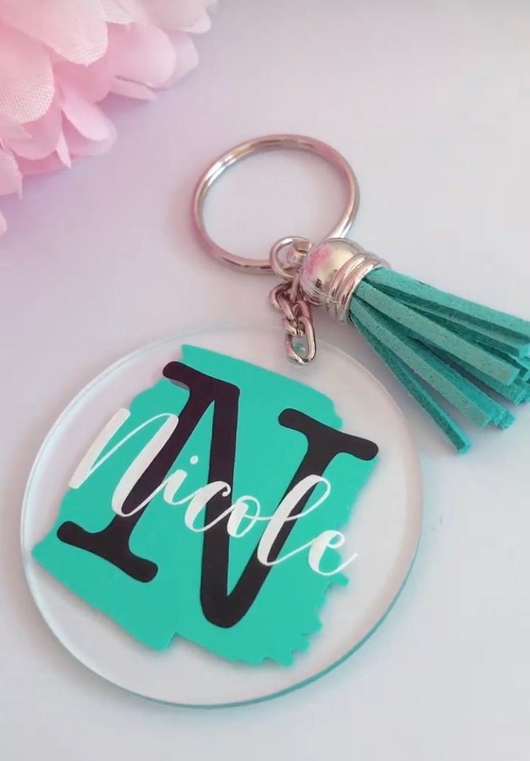 Llavero de nombre acrílico personalizado / propuesta nupcial o | Etsy