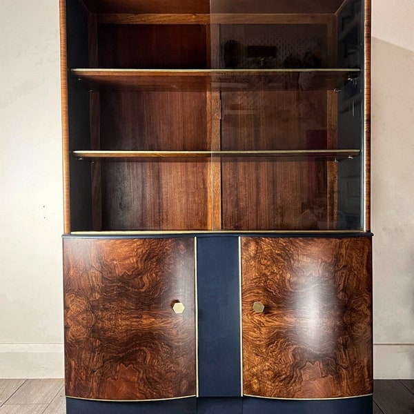 SOLD! Vintage Glass Fronted Bookcase/Display Cabinet