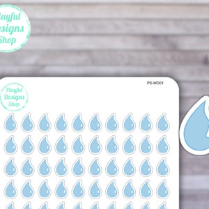 Water Drop Planner Sticker Sheet