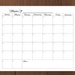 Blank Calendar Printable, Instant Digital Download, Monthly Calendar ...