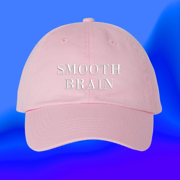 Smooth Brain Hat | Smooth Brain Meme | TikTok Clothes | Custom Color Adjustable Embroidered Dad Hat