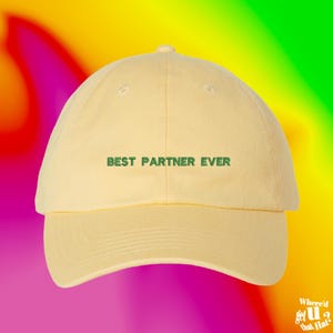 Best Partner Ever Hat Stocking Filler For Husband Funny Marriage Anniversary Gift  Custom Color Adjustable Embroidered Dad Hat
