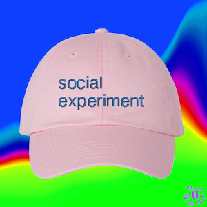 Social Experiment Hat Custom Color Adjustable Embroidered Dad Hat