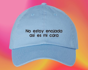 No Estoy Enojada Hat Shameless Spaanse taal Latina Latinx Latine geborduurde vaderhoed (110_06)