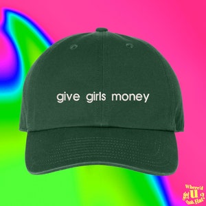 Gorro de papá bordado ajustable de color personalizado para regalar dinero a niñas
