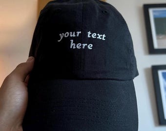 Your Text Here Hat Custom Optional Custom Color Adjustable Embroidered Dad Hat (122_05)