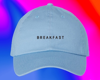 Chapeau de petit déjeuner Chapeau de papa brodé réglable en couleur personnalisé pour amateur de petit-déjeuner, restaurant gastronomique