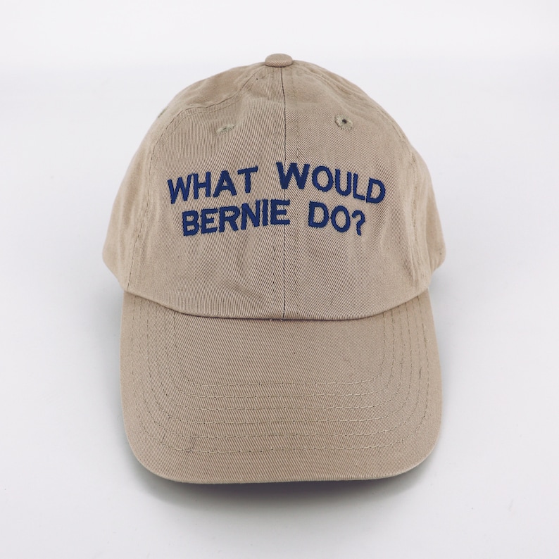 What Would Bernie Do? Hat | Custom Color Adjustable Embroidered Dad Hat 