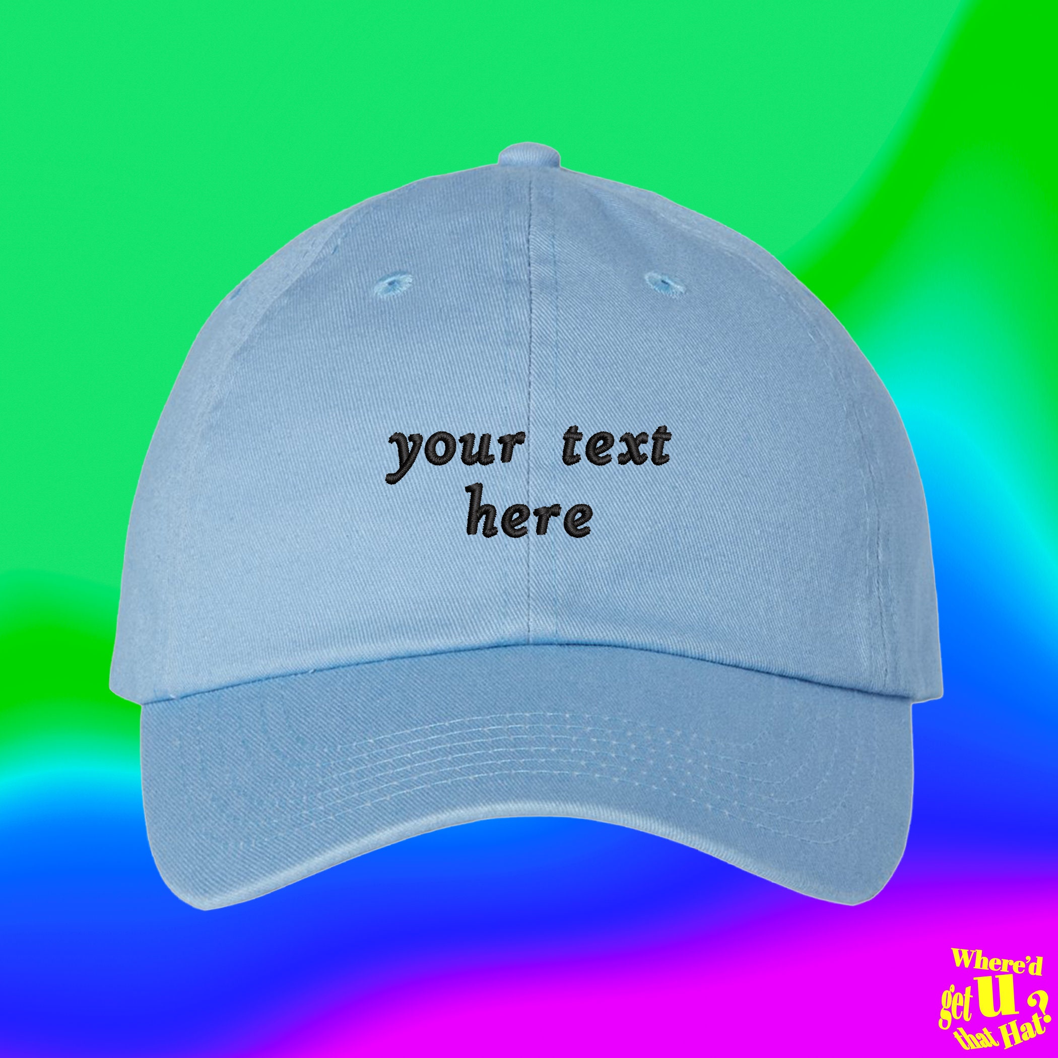 Hats with words on cheap them