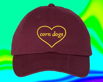 Corn Dogs Hut Karneval koreanische Country Fair benutzerdefinierte Farbe einstellbar bestickt Dad Hat