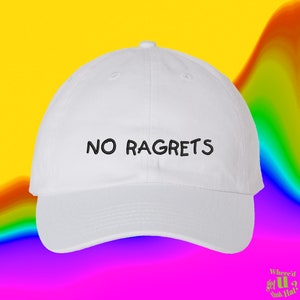 No Ragrets Hat Regalo mal escrito Ni siquiera una letra Gorra de papá bordada ajustable de color personalizado