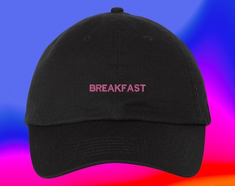 Chapeau de petit déjeuner Chapeau de papa brodé réglable en couleur personnalisé pour amateur de petit-déjeuner, restaurant gastronomique
