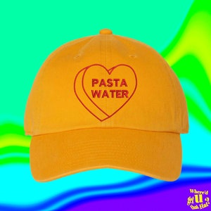 Pasta Water Hat Sphagetti Lover Gift Custom Color Adjustable Embroidered Dad Hat