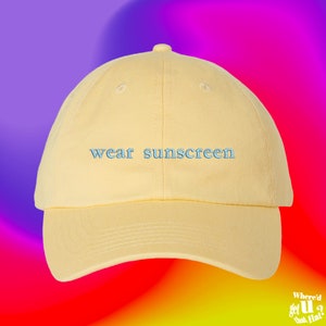 Wear Sunscreen Hat Dermatologist Gift Sink care Junkie Esthetician Best Friend Gift Custom Color Adjustable Embroidered Dad Hat