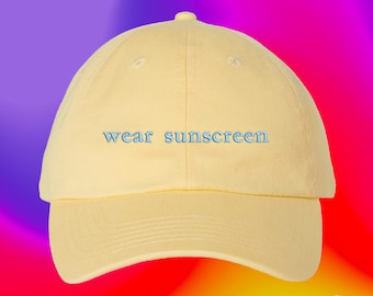 Tragen Sie Sonnenschutz-Hut Dermatologen Geschenk Sink Pflege Junkie Kosmetikerin Bester Freund Geschenk Benutzerdefinierte farbverstellbare gestickte Dad-Hut (145_04)