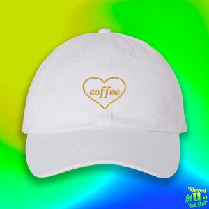 Coffee Hat Custom Color Adjustable Embroidered Dad Hat