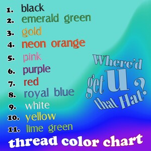 a poster with different words in different colors