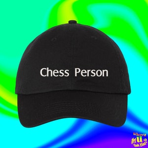 Chess Person Hat Chess Player Gift Chackmate Chess Lover Custom Color Adjustable Embroidered Dad Hat