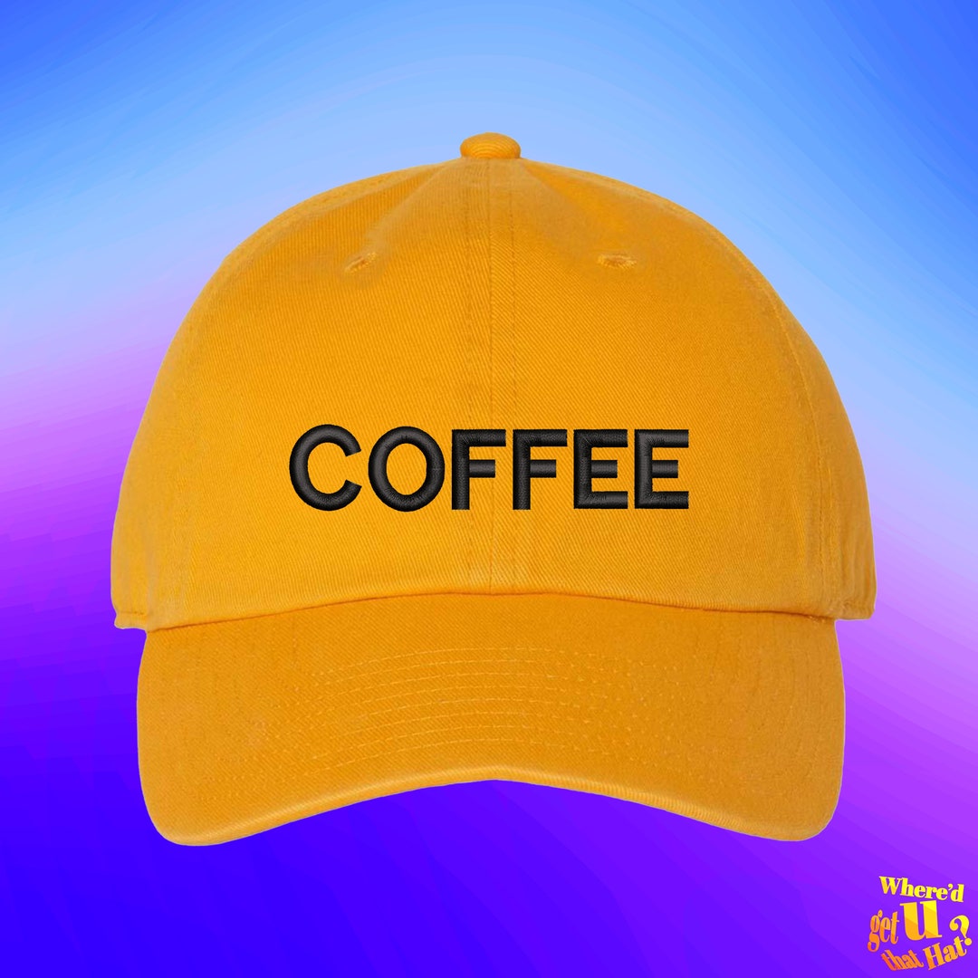 Coffee Hat Coffee Lovers Gift Cup of Joe Hat Custom Color Adjustable