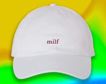 Gorra Milf personalizada, ajustable, bordada, para papá (134_10)