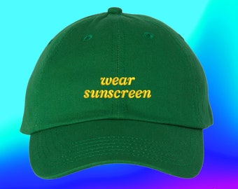 Tragen Sie Sonnenschutz-Hut Dermatologen Geschenk Sink Pflege Junkie Kosmetikerin Bester Freund Geschenk Benutzerdefinierte farbverstellbare gestickte Dad-Hut (223_02)