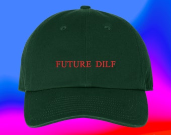 Gorra Future Dilf personalizada, ajustable y bordada.